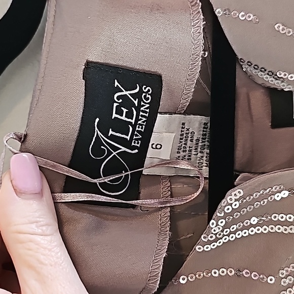 Alex Evenings sz 6/8 stone gray Mother of the Bride formal dress new - Picture 8 of 9